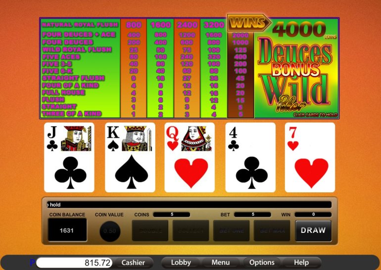 Видео-покер Bonus Deuces Wild