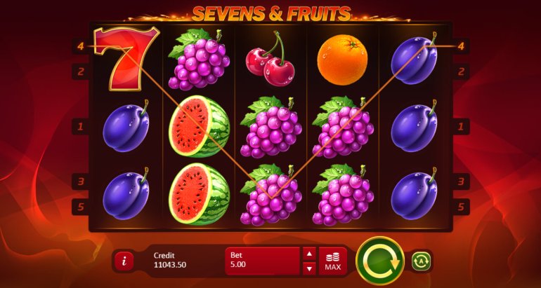 игровой автомат Семерки и фрукты