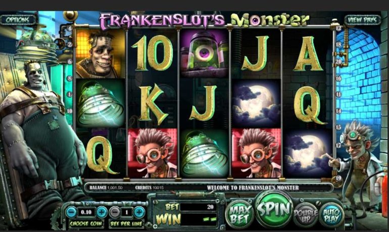 Скриншот игрі Frankenslot’s Monster от Betsoft Gaming