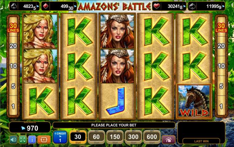 Видео покер Amazons’ Battle демо-игра