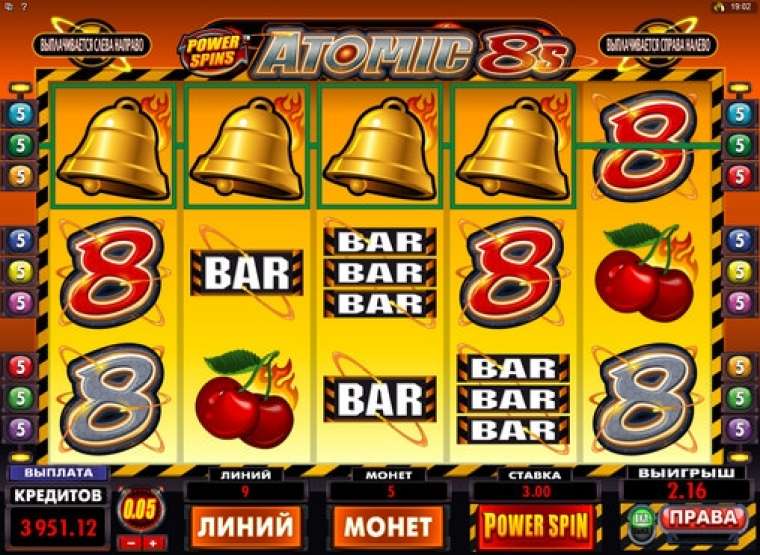 Видео покер Atomic 8s – Power Spin демо-игра