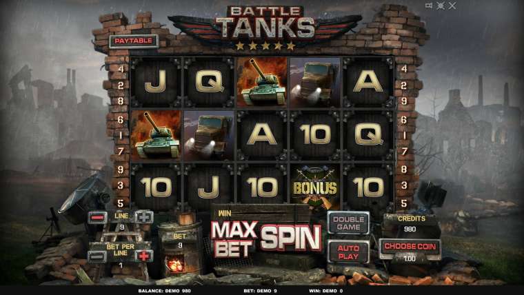 Видео покер Battle Tanks демо-игра