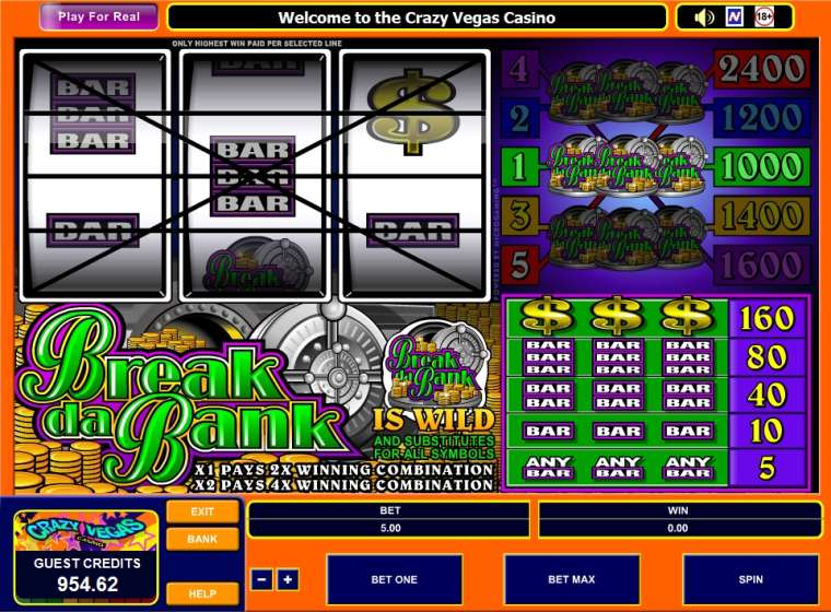 Видео покер Break da Bank демо-игра
