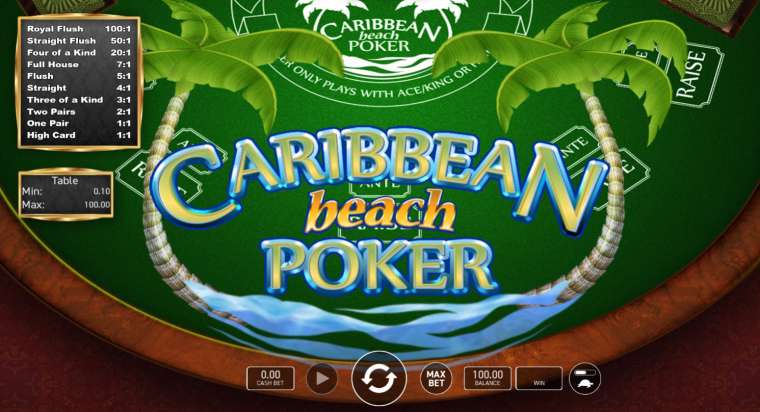 Видео покер Caribbean Beach Poker демо-игра