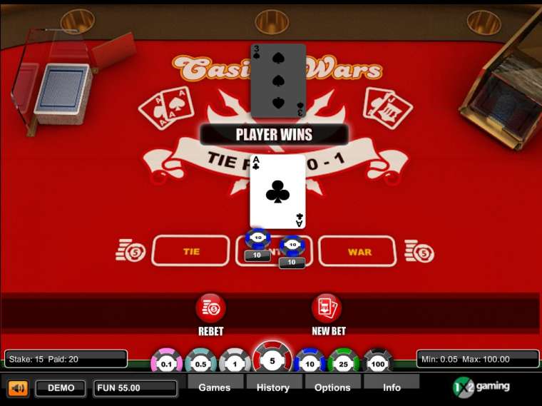 Видео покер Casino Wars демо-игра