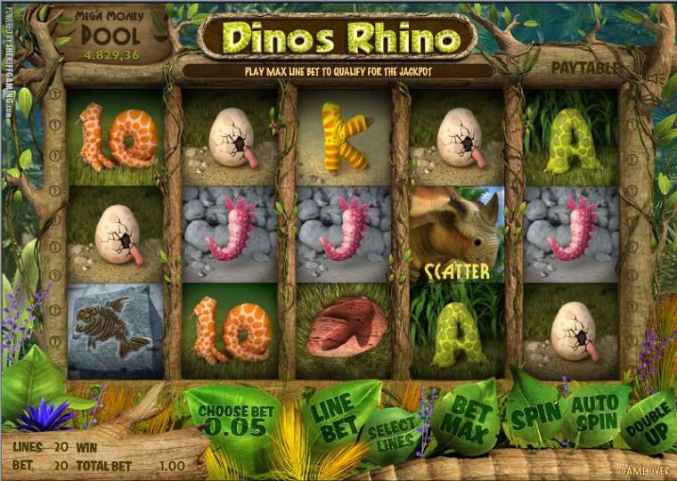 Видео покер Dinos Rhino демо-игра