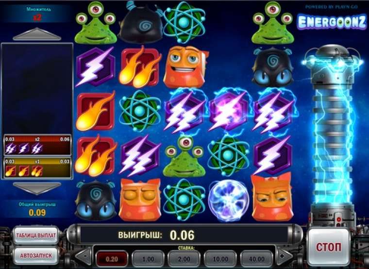 Видео покер Energoonz демо-игра