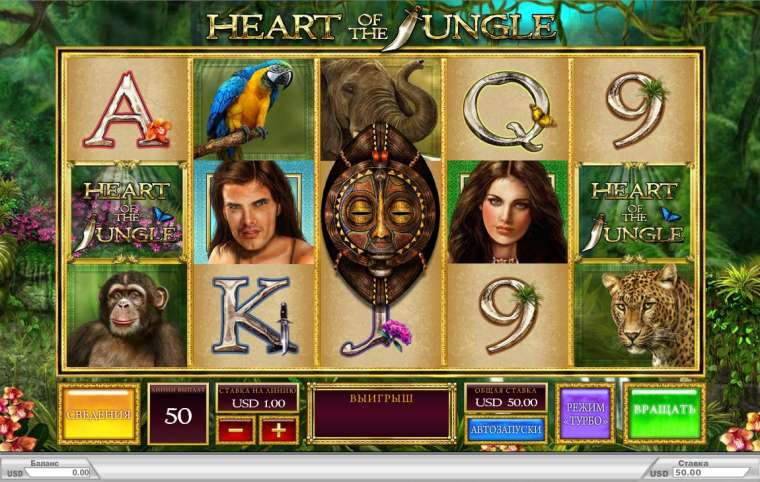 Видео покер Heart of the Jungle демо-игра