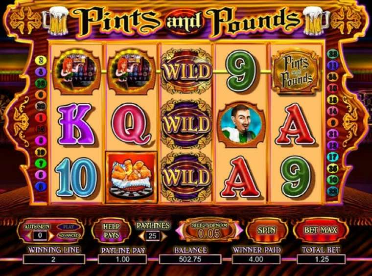 Видео покер Pints and Pounds демо-игра