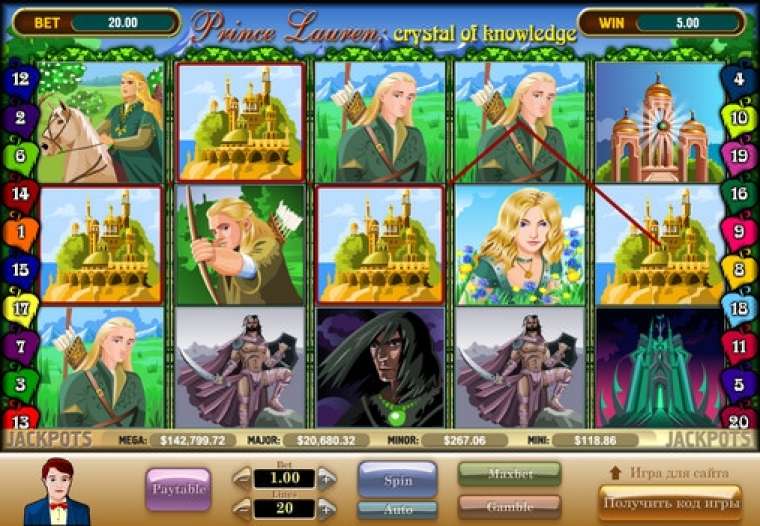 Видео покер Prince Lauren: Crystal of Knowledge  демо-игра
