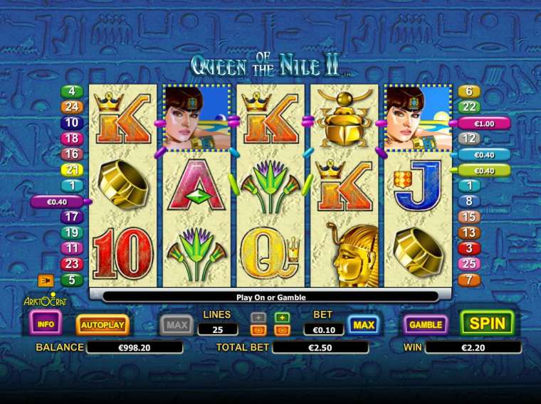 Видео покер Queen of the Nile II демо-игра