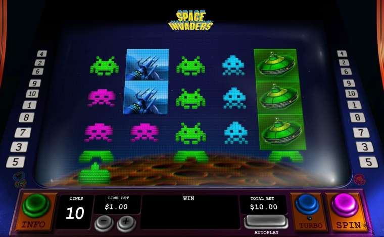 Видео покер Space Invaders демо-игра