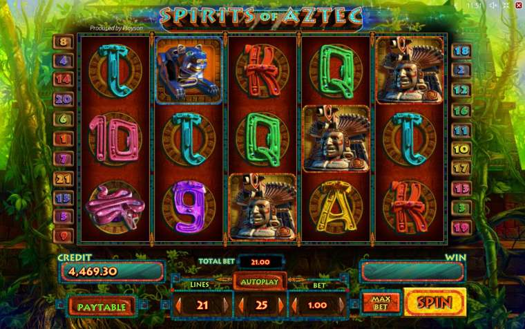 Видео покер Spirits of Aztec демо-игра