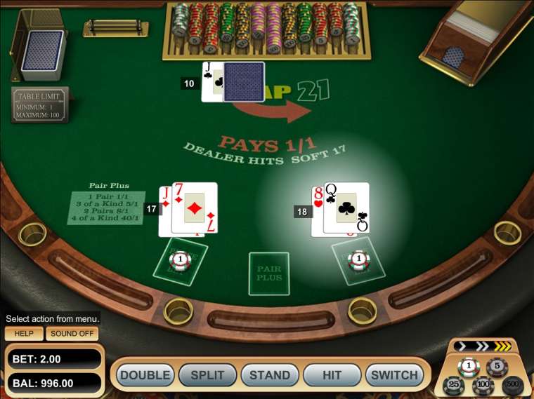 Видео покер Swap 21 Blackjack демо-игра