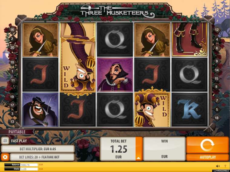 Видео покер The Three Musketeers демо-игра