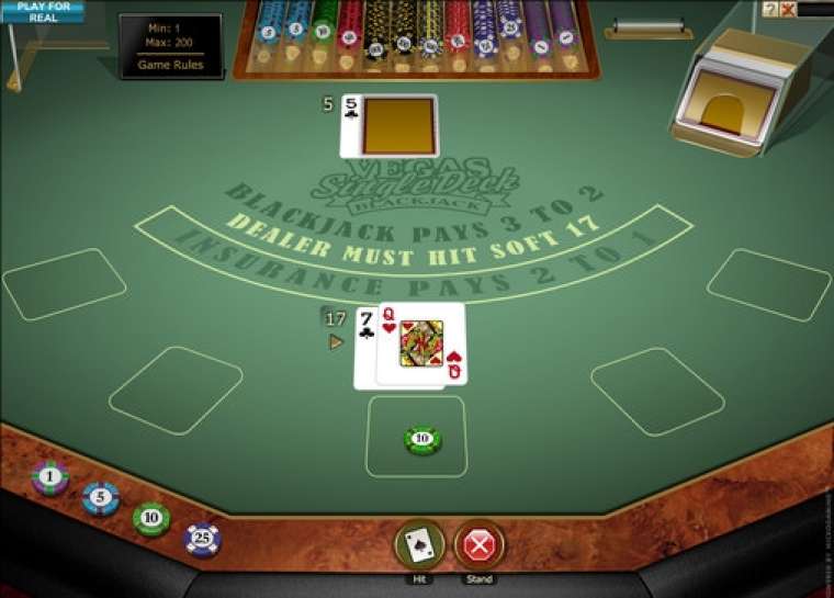 Видео покер Vegas Single Deck Blackjack Gold демо-игра