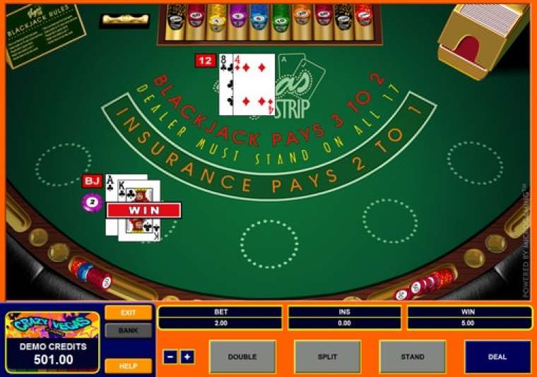 Видео покер Vegas Strip Blackjack демо-игра