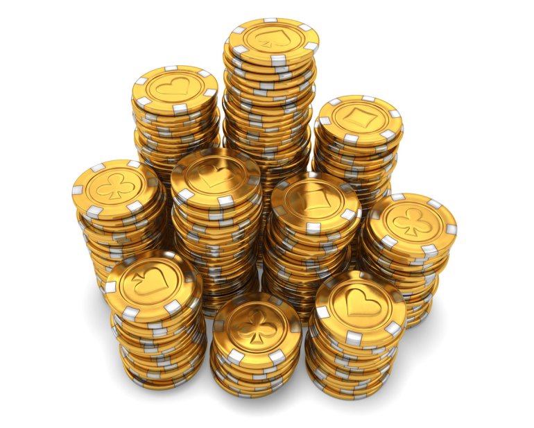 Золотые фишки имитация монет
